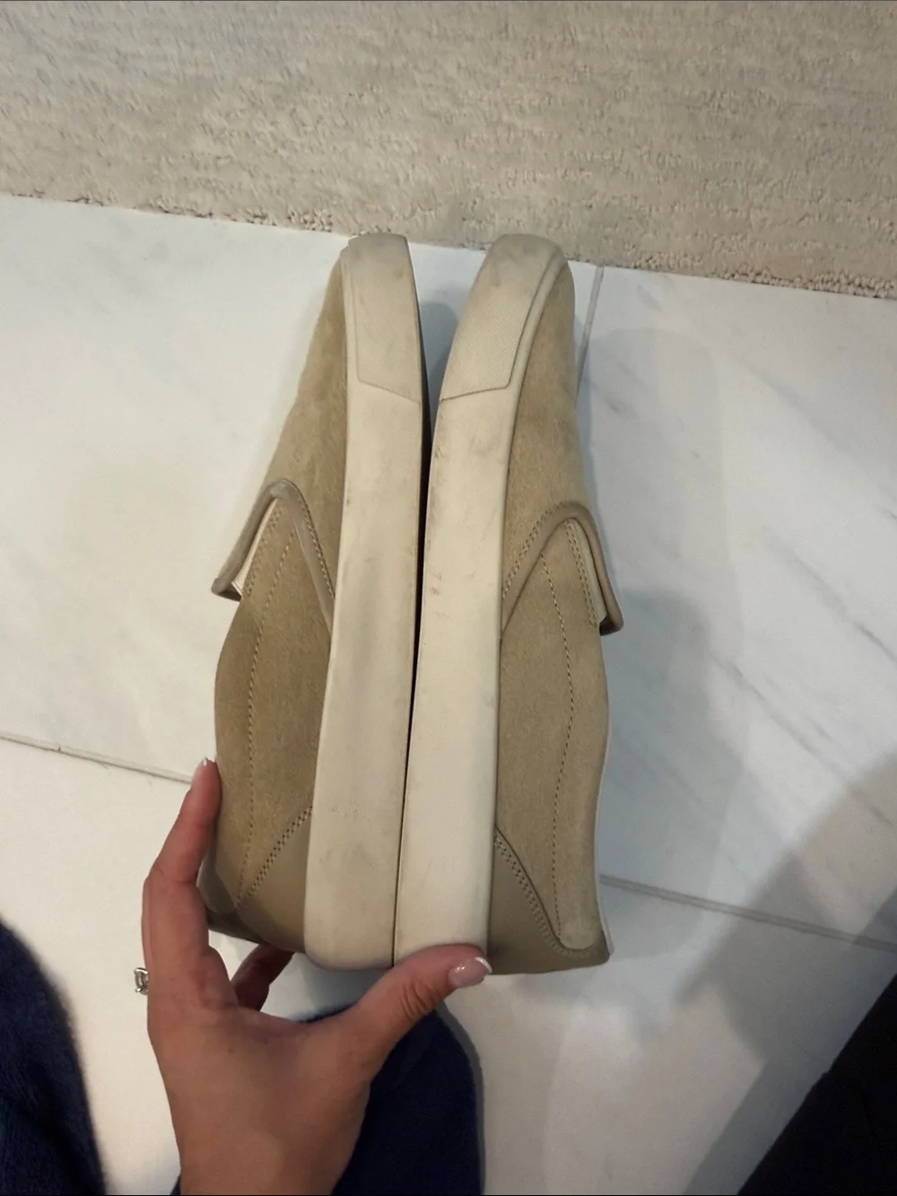 Dior beige suede